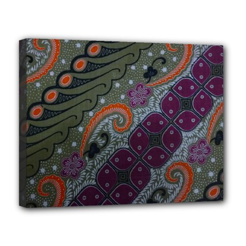 Batik Art Pattern  Canvas 14  X 11  by BangZart