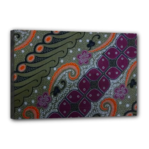 Batik Art Pattern  Canvas 18  X 12  by BangZart