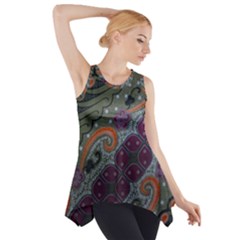 Batik Art Pattern  Side Drop Tank Tunic