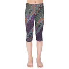 Batik Art Pattern  Kids  Capri Leggings 