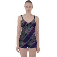 Batik Art Pattern  Tie Front Two Piece Tankini