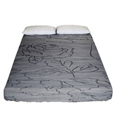 Embossed Rose Pattern Fitted Sheet (queen Size) by BangZart