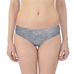 Embossed Rose Pattern Hipster Bikini Bottoms by BangZart