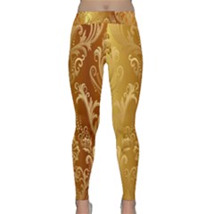 Golden Pattern Vintage Gradient Vector Classic Yoga Leggings by BangZart