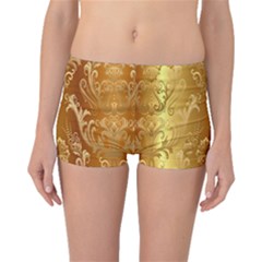 Golden Pattern Vintage Gradient Vector Boyleg Bikini Bottoms by BangZart