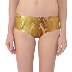 Golden Pattern Vintage Gradient Vector Mid-waist Bikini Bottoms by BangZart