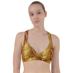 Golden Pattern Vintage Gradient Vector Sweetheart Sports Bra