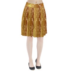 Golden Pattern Vintage Gradient Vector Pleated Skirt by BangZart