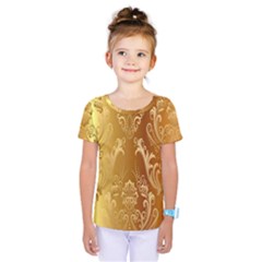 Golden Pattern Vintage Gradient Vector Kids  One Piece Tee