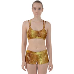 Golden Pattern Vintage Gradient Vector Women s Sports Set