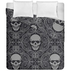 Dark Horror Skulls Pattern Duvet Cover Double Side (california King Size)