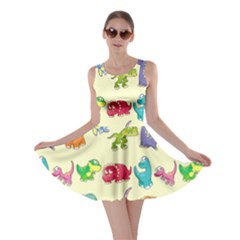 Group Of Funny Dinosaurs Graphic Skater Dress by BangZart