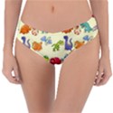 Group Of Funny Dinosaurs Graphic Reversible Classic Bikini Bottoms View1