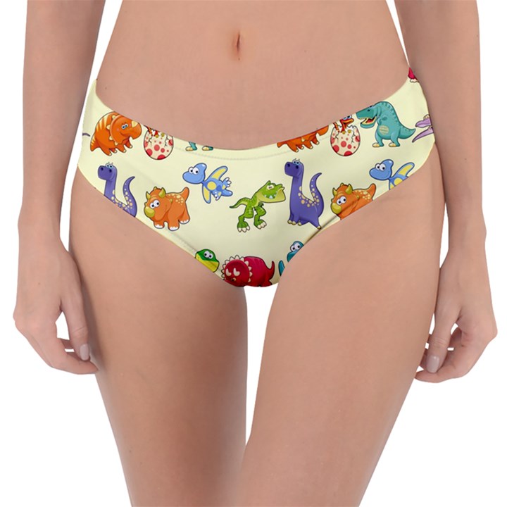 Group Of Funny Dinosaurs Graphic Reversible Classic Bikini Bottoms