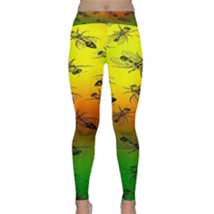 Insect Pattern Classic Yoga Leggings by BangZart