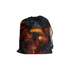 Dragon Legend Art Fire Digital Fantasy Drawstring Pouches (medium)  by BangZart