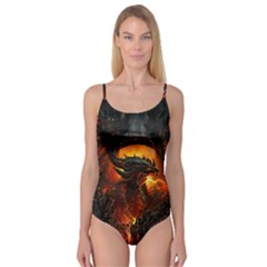 Dragon Legend Art Fire Digital Fantasy Camisole Leotard  by BangZart