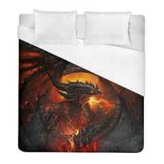 Dragon Legend Art Fire Digital Fantasy Duvet Cover (full/ Double Size) by BangZart