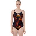 Dragon Legend Art Fire Digital Fantasy Cut Out Top Tankini Set View1