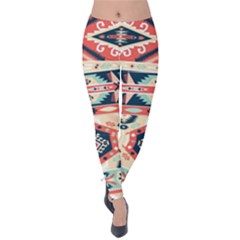 Aztec Pattern Velvet Leggings by BangZart