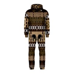 Elephant African Vector Pattern Hooded Jumpsuit (kids) by BangZart