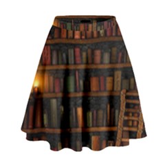 Books Library High Waist Skirt