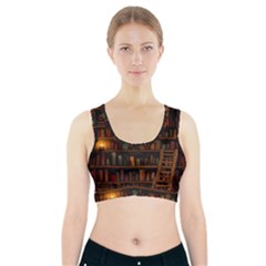 Books Library Sports Bra With Pocket