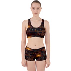 Books Library Work It Out Sports Bra Set by BangZart