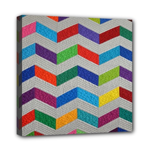 Charming Chevrons Quilt Mini Canvas 8  X 8  by BangZart