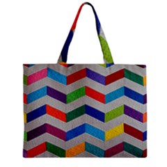 Charming Chevrons Quilt Zipper Mini Tote Bag