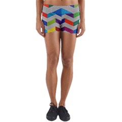 Charming Chevrons Quilt Yoga Shorts by BangZart