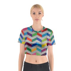 Charming Chevrons Quilt Cotton Crop Top by BangZart