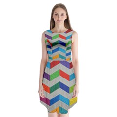 Charming Chevrons Quilt Sleeveless Chiffon Dress   by BangZart