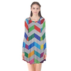 Charming Chevrons Quilt Flare Dress by BangZart