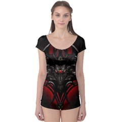 Black Dragon Grunge Boyleg Leotard  by BangZart