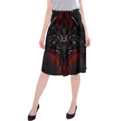 Black Dragon Grunge Midi Beach Skirt by BangZart