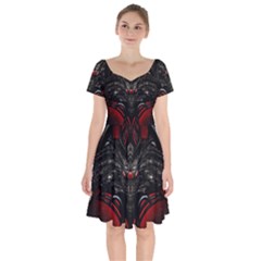 Black Dragon Grunge Short Sleeve Bardot Dress by BangZart