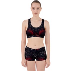 Black Dragon Grunge Work It Out Sports Bra Set by BangZart