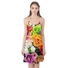 Colorful Flowers Camis Nightgown by BangZart