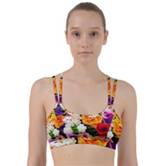 Colorful Flowers Line Them Up Sports Bra by BangZart