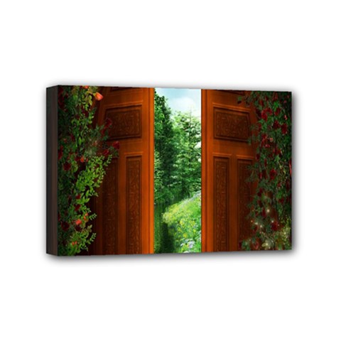 Beautiful World Entry Door Fantasy Mini Canvas 6  X 4  by BangZart