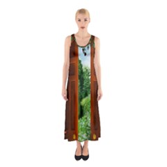 Beautiful World Entry Door Fantasy Sleeveless Maxi Dress by BangZart