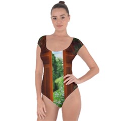 Beautiful World Entry Door Fantasy Short Sleeve Leotard  by BangZart