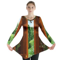 Beautiful World Entry Door Fantasy Long Sleeve Tunic  by BangZart