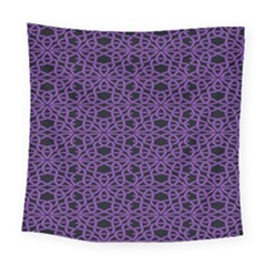 Triangle Knot Purple And Black Fabric Square Tapestry (large) by BangZart