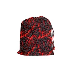 Volcanic Textures  Drawstring Pouches (medium)  by BangZart