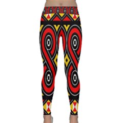 Toraja Traditional Art Pattern Classic Yoga Leggings by BangZart