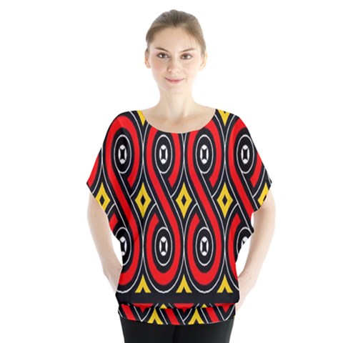 Toraja Traditional Art Pattern Blouse by BangZart