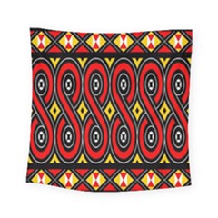 Toraja Traditional Art Pattern Square Tapestry (small) by BangZart