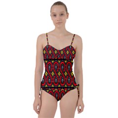 Toraja Traditional Art Pattern Sweetheart Tankini Set